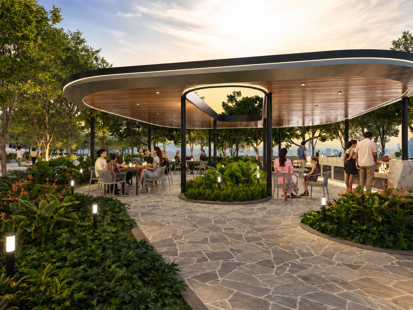 KSL Nexus event pavilion and outdoor lounge